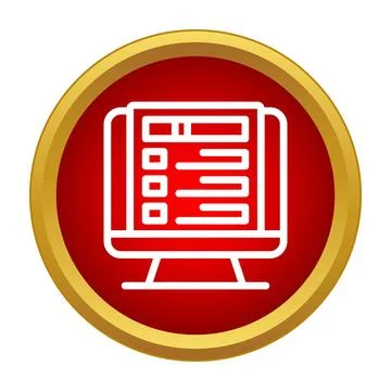 Monitor displaying online form for registration and login Stockillustratie
