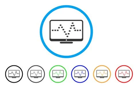 Monitor Dotted Pulse Rounded Icon Ilustración de archivo