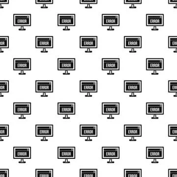Monitor error pattern, simple style Stock Illustration