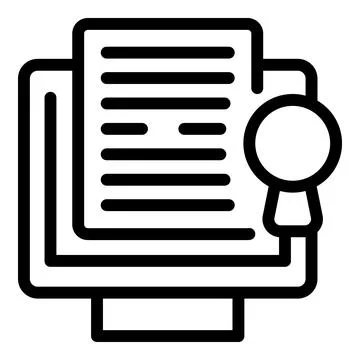 Monitor ethic law icon outline vector. Corporate choice Stock-Illustration