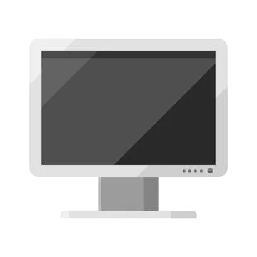 Monitor flat clipart vector illustration Illustrazione stock