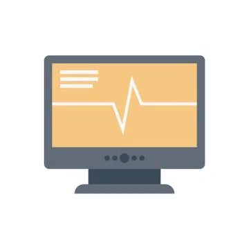 Monitor flat color icon Stock Illustration