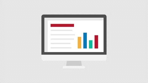 Monitor Flat Icon Video stock 205060658