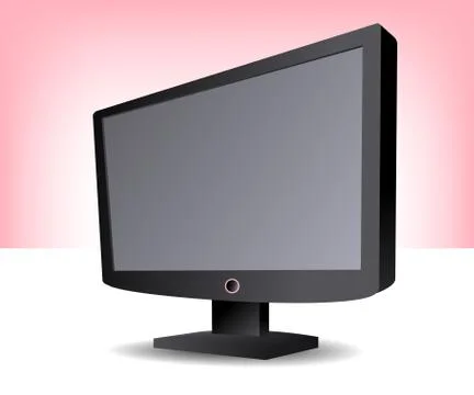 Monitor flat icon Stock Illustration