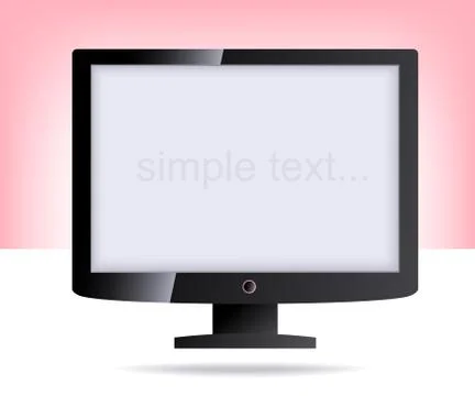 Monitor flat icon Stock Illustration