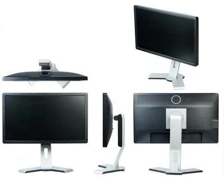Monitor front side up view Stock Photos