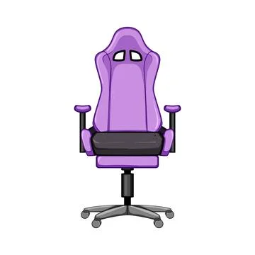 Monitor game chair cartoon vector illustration Stock Illustration