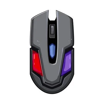 Monitor game mouse cartoon vector illustration Stock Illustration