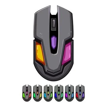 Monitor game mouse cartoon vector graphic Stock Illustration