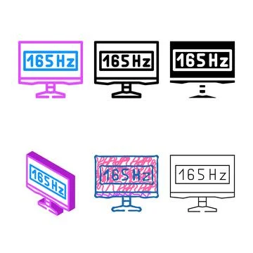 Monitor gaming pc color icon vector styles Illustrazione stock