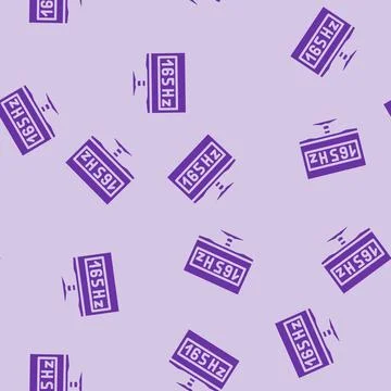 Monitor gaming pc glyph vector seamless pattern Stockillustratie