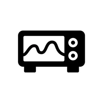 Monitor glyph flat icon Illustrazione stock