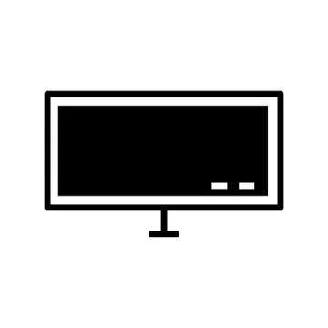 Monitor glyph icon. simple design editable. design vector illustration Stock Illustration