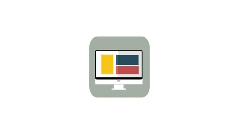 Monitor icon animation for video motion graphics Stock Footage 150060210