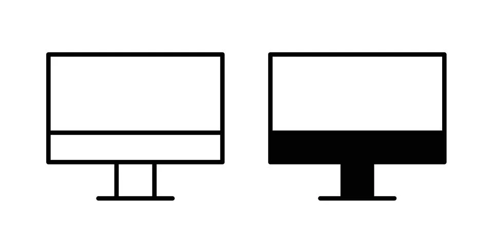 Monitor icon concept. best for web design Illustrazione stock