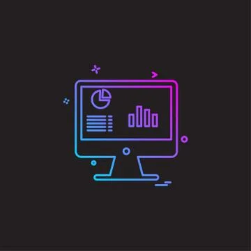 Monitor icon design vector Stock Illustration