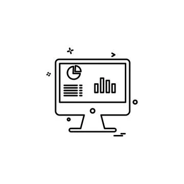 Monitor icon design vector Stock Illustration