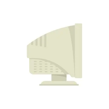 Monitor icon flat vector. Computer display イラスト素材