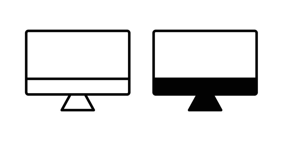 Monitor icon graphic element. web icon set Stock Illustration