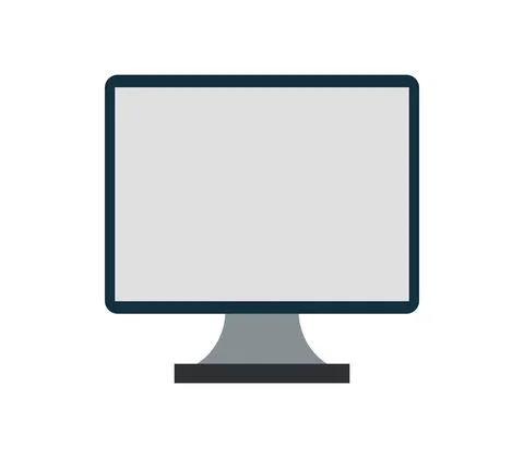 Monitor icon illustrated in vector on white background Stock Illustration