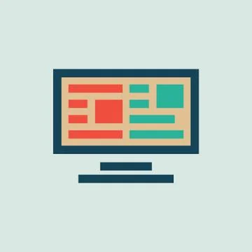 Monitor icon. Stock Illustration