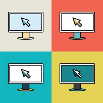 Monitor icon. Stock Illustration
