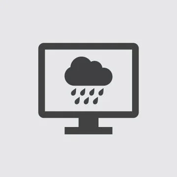 Monitor icon illustration isolated vector sign symbol Stock Illustration