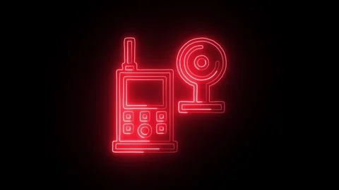 Monitor Icon Isolated on Black Background Computer Screen Symbol Design Stock Footage 330258649