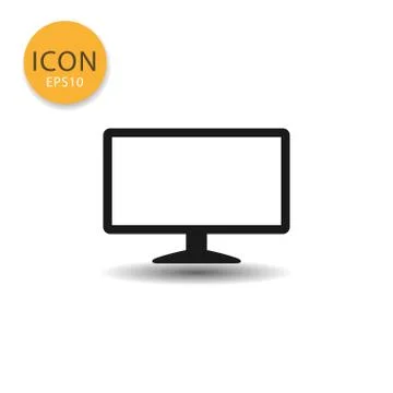 Monitor icon isolated flat style. Stock Illustration