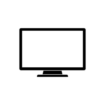 Monitor icon isolated on white background. Display Vector illustration. Stock Illustration