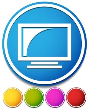 Monitor icon. Screen, display of a computer monitor or television, TV 스톡 일러스트