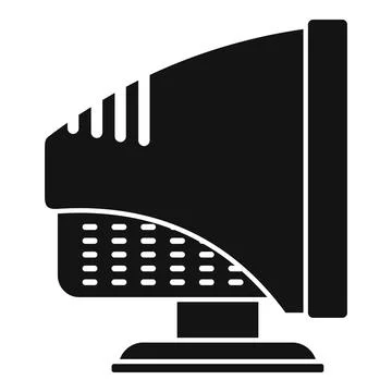 Monitor icon simple . Computer display Stock Illustration