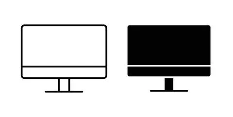 Monitor icon symbol. Flat Vector illustration Stock Illustration
