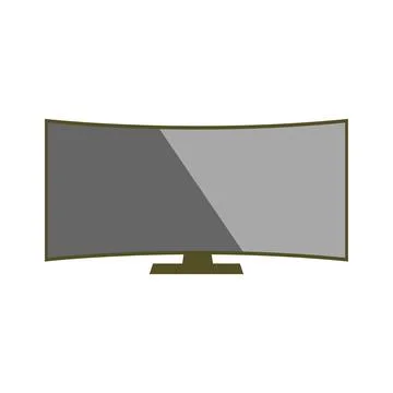 Monitor icon in trendy flat design. Stock Illustration