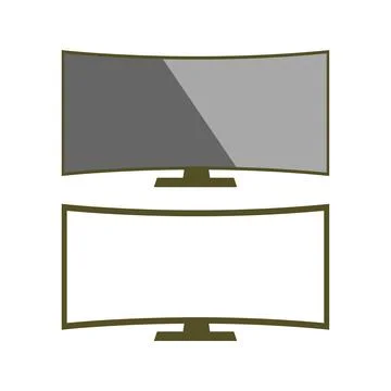 Monitor icon in trendy flat design. Stock Illustration