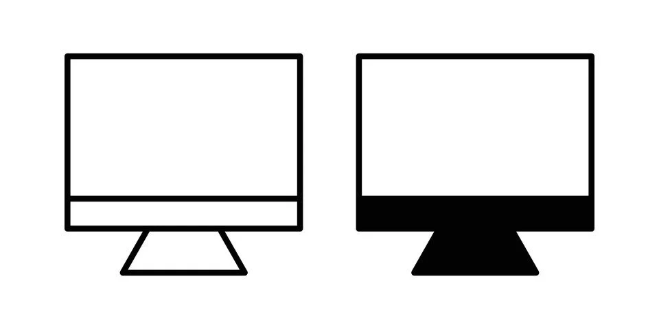 Monitor icon vector design illustrations Stock Illustration