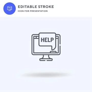 Monitor icon vector, filled flat sign, solid pictogram isolated on white, logo Stock Illustration