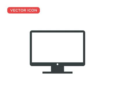 Monitor Icon Vector Illustration Design Stock Illustration