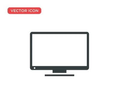 Monitor Icon Vector Illustration Design Stock Illustration