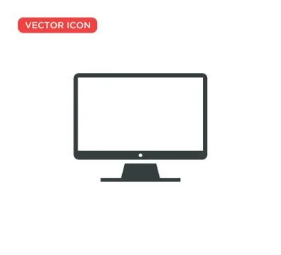Monitor Icon Vector Illustration Design Stock Illustration