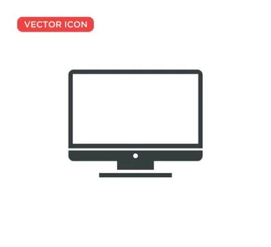 Monitor Icon Vector Illustration Design Stock Illustration
