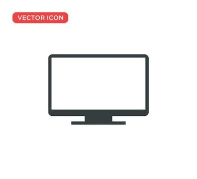 Monitor Icon Vector Illustration Design Stock Illustration