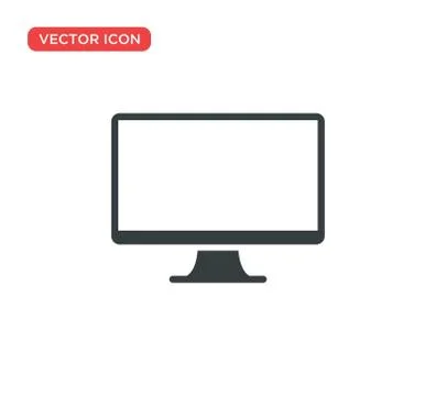 Monitor Icon Vector Illustration Design Stock Illustration