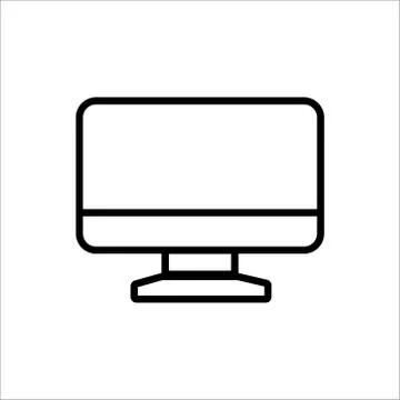 Monitor icon vector. TV or computer screen. Vector illustration Stock Illustration