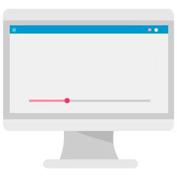 Monitor icon on a white background. Vector illustration Stock Illustration