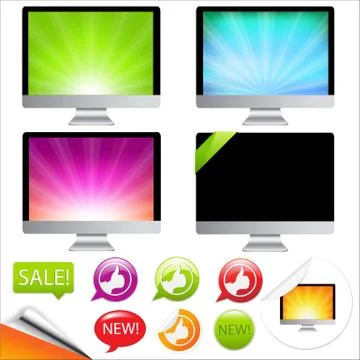 Monitor icons Stock Illustration
