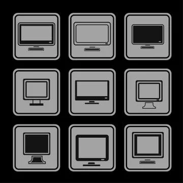 Monitor icons Stock Illustration