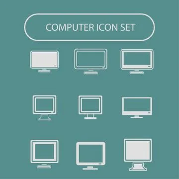 Monitor icons Stock Illustration