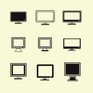 Monitor icons Stock Illustration