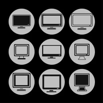 Monitor icons Stock Illustration
